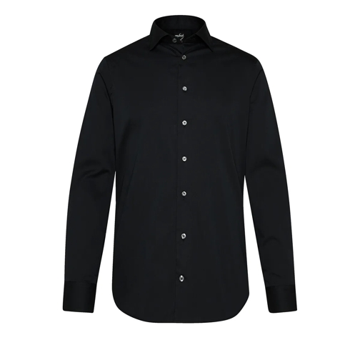 VAN LAACK Hemden Hemd Slim Fit Uni schwarz