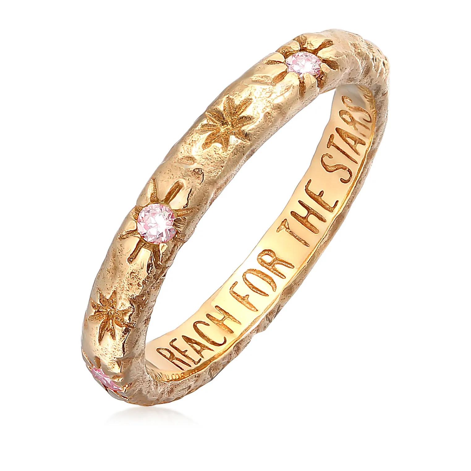 Haze & Glory Ringe - Ring Smaragd - Reach for the Stars 375 Gelbgold - Gr. 50 MM - in Gold - für Damen