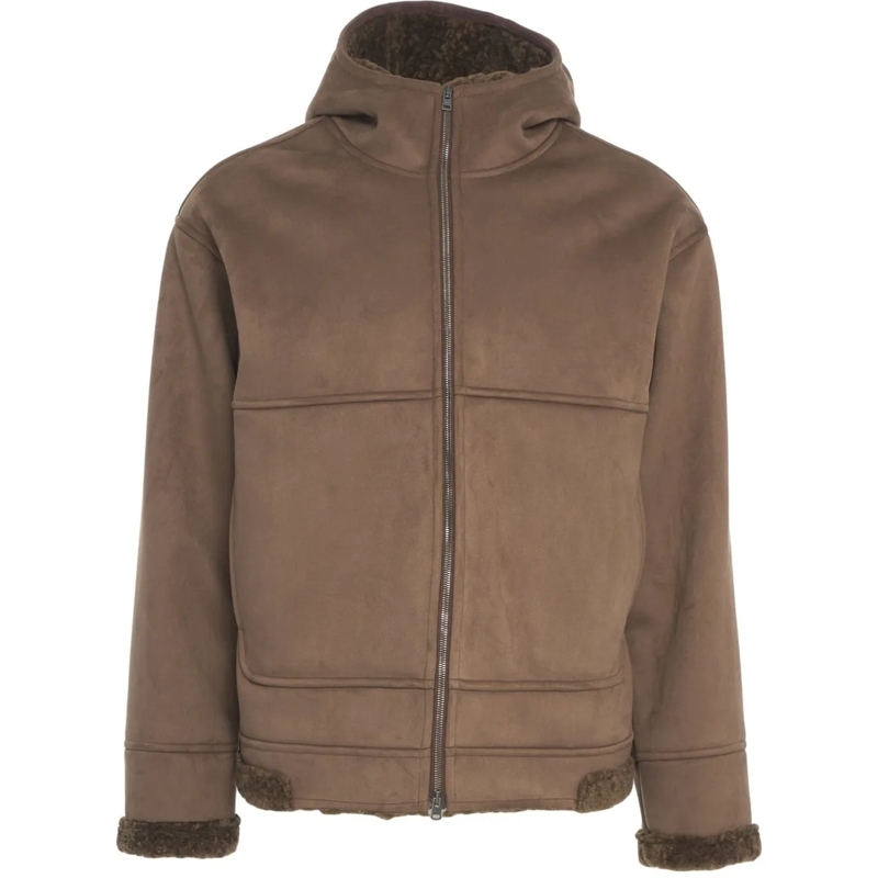 Herno Doudoune Faux suede jacket braun