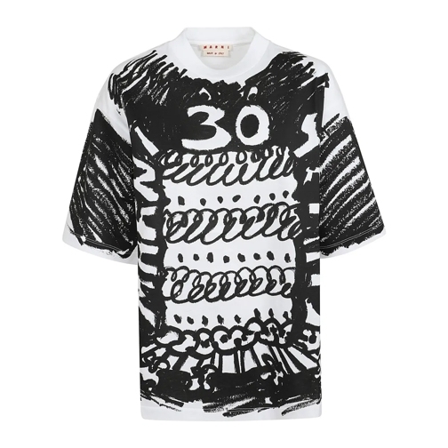 Marni T-Shirts Organic Cotton Jersey T-Shirt White