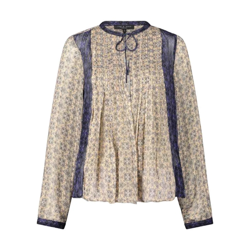 Rag & Bone Blusen Blusenshirt mit kontrastierenden Farben Beige