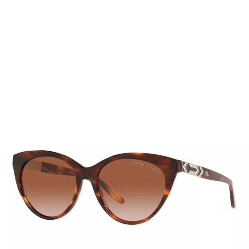 Ralph Lauren 0RL8195B Sunglasses Shiny Striped Havana Occhiali da sole