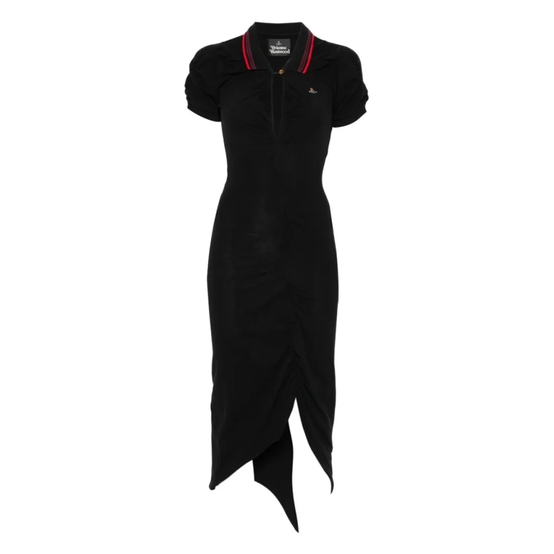 Vivienne Westwood Midikleid Asymmetric Hem Black Dress Black