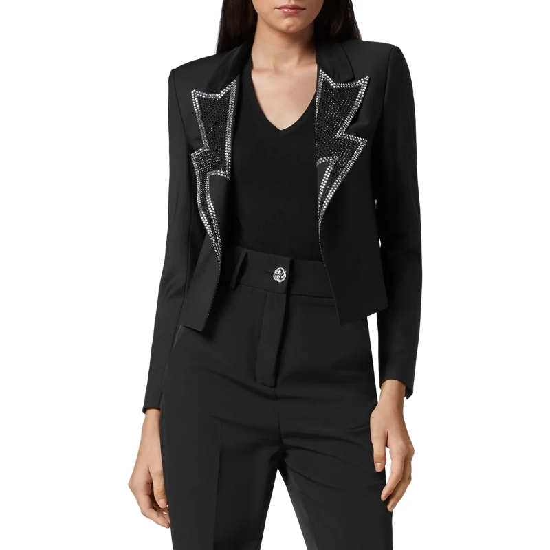 Philipp Plein Blazer Blazer Mit Schmucksteinen schwarz(Image 3)