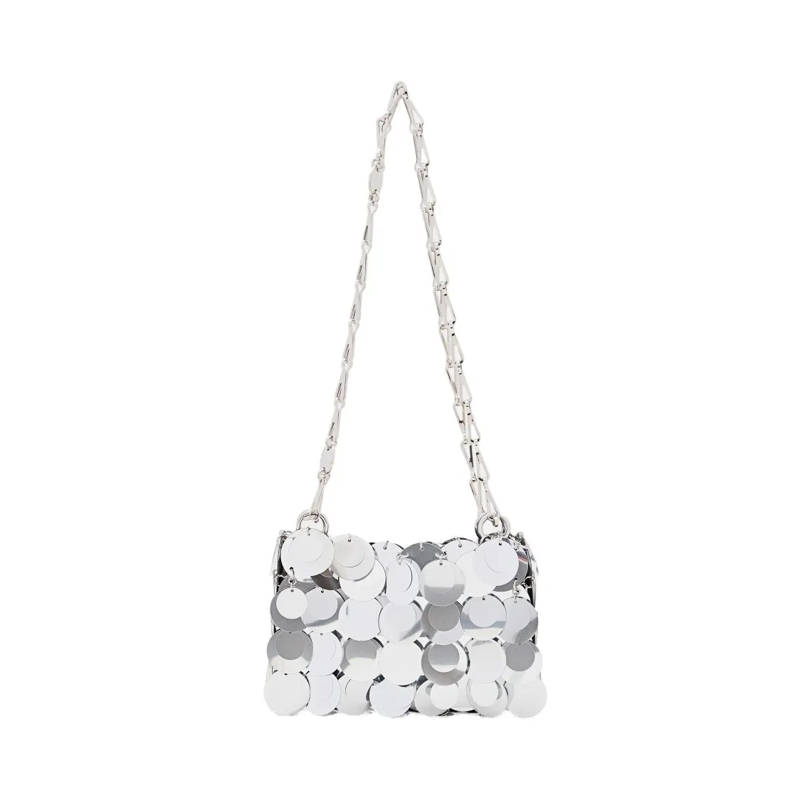 Paco Rabanne Schoudertas Sparkle Nano Shoulder Bag Silver