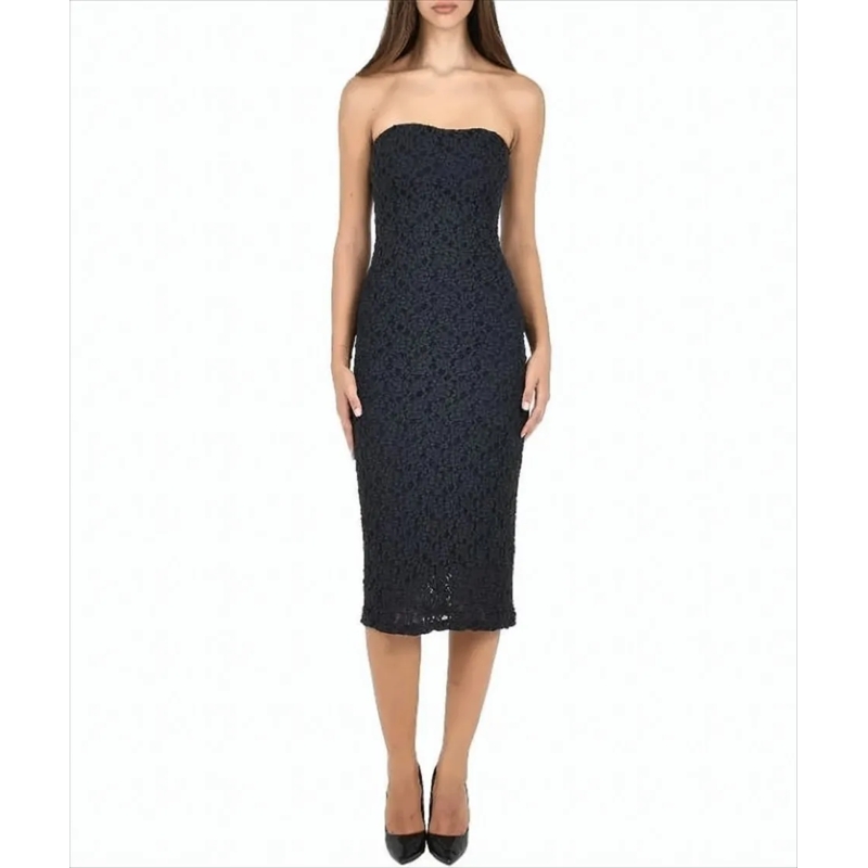 Max Mara Midi-jurk Floral Lace Midi Sheath Dress White