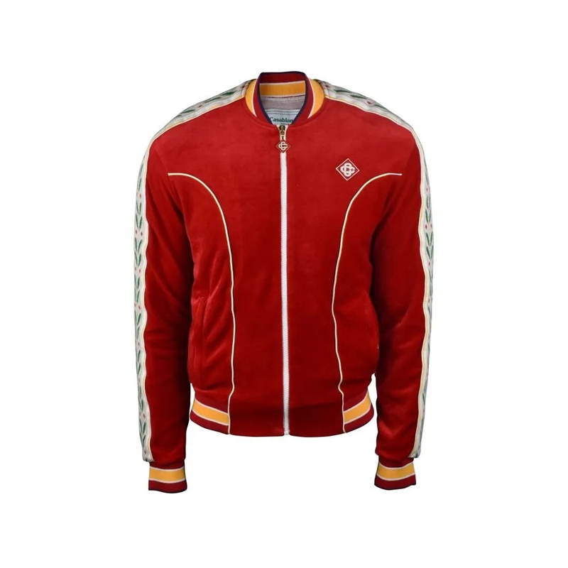 Casablanca Bomberjacke Casablanca Red Cotton Velvet Tracksuit Jacket Red