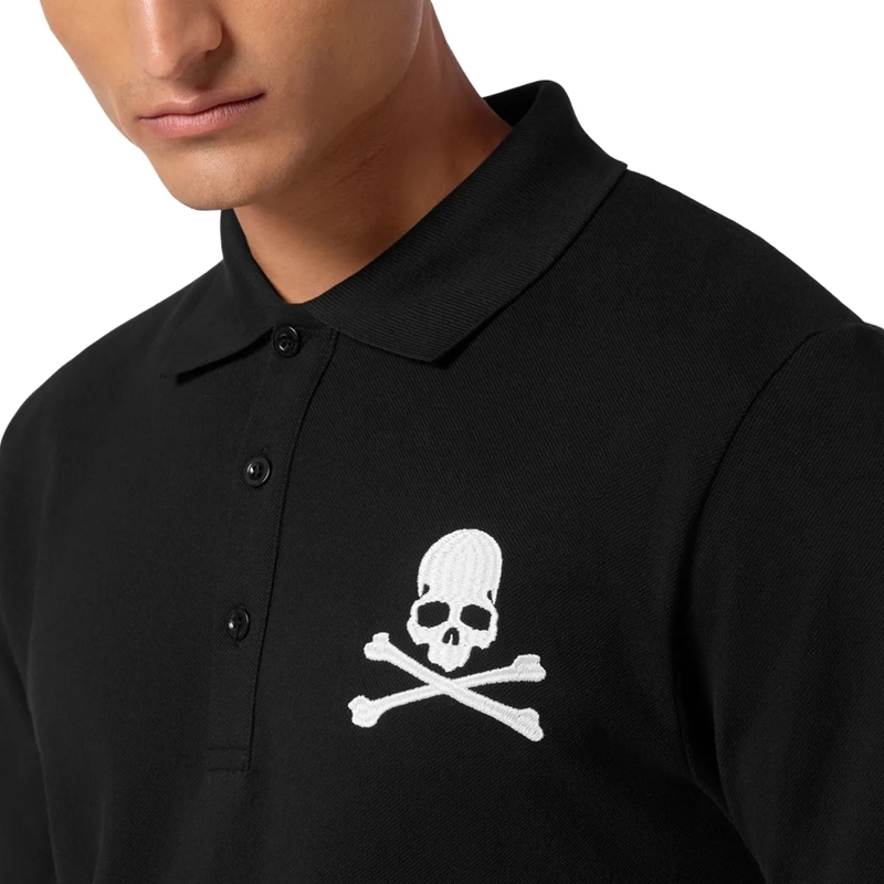 Philipp Plein Top Poloshirt Skull&Bones schwarz(Image 4)