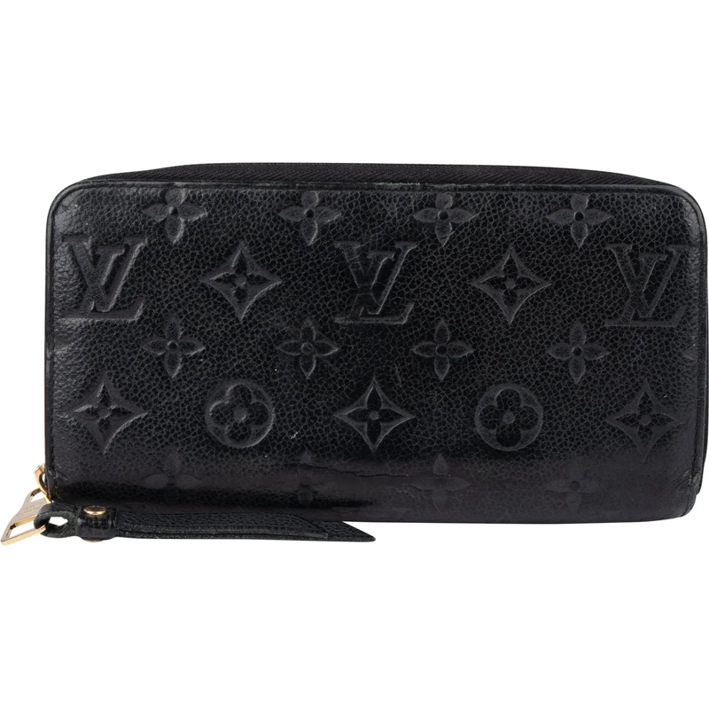 Louis Vuitton Geldbörse Louis Vuitton Empreinte Monogram Leather Zippy Wal schwarz