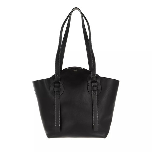 Chloé Medium Darryl Shopper Calfskin Black Shopping Bag