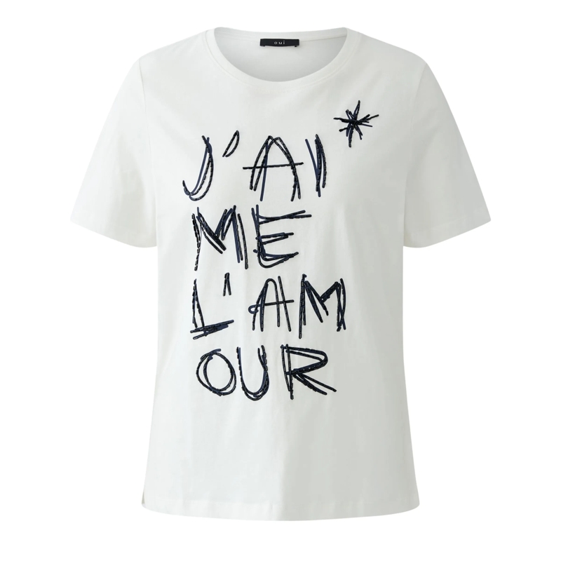 Oui T-Shirt T-Shirt blau