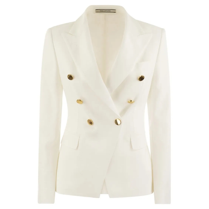 Tagliatore Blazer Alicya - Double-Breasted Jersey Blazer Neutrals