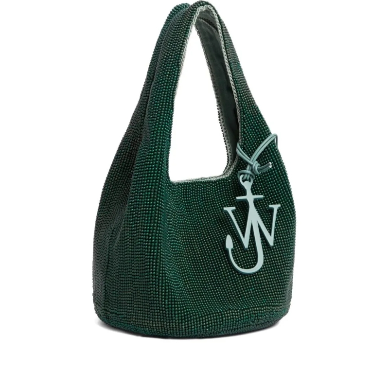 J.W.Anderson Sac à bandoulière Textured Green Handbag With Cut-Out Handle Green