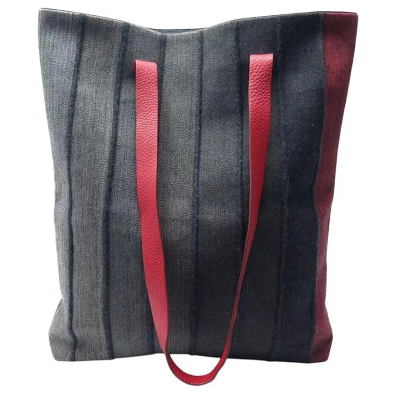 Hermès Tote NEUE HERMES AMEDABA GM GROSSE GRAUE WOLLTASCHE grau