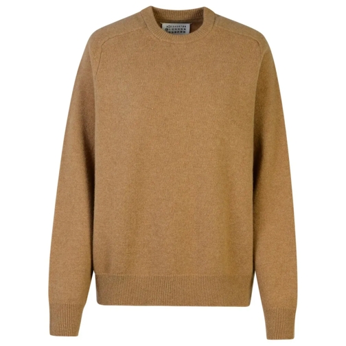 Maison Margiela Pullover Beige Wool Sweater Brown