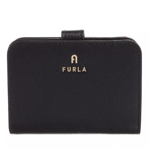 Furla FURLA CAMELIA S COMPACT WALLET Nero Portemonnaie mit Überschlag