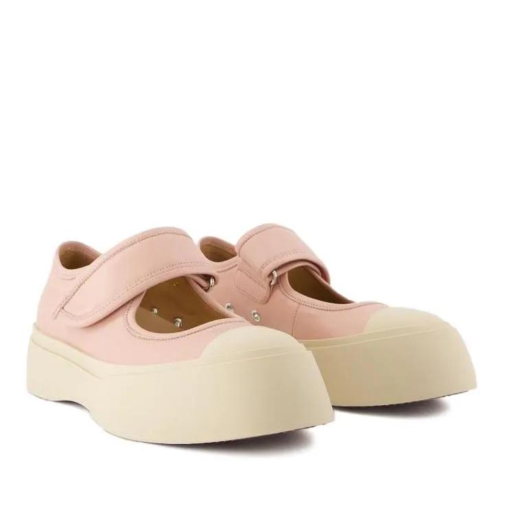 Marni Low-Top Sneaker - Mary Jane Sneakers - Leather - Pink - Gr. 36 (EU) - in Rosa - für Damen