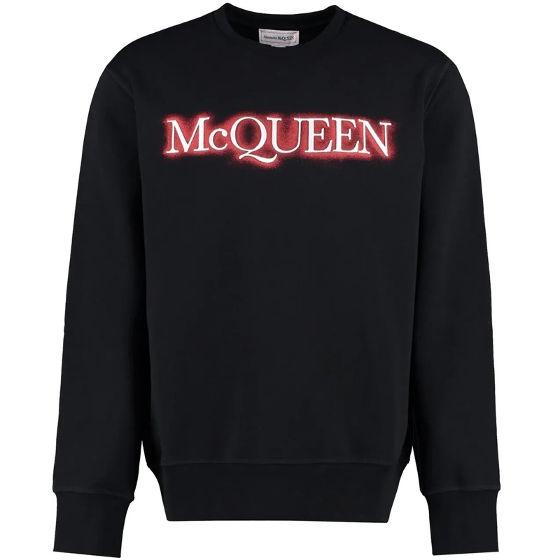Alexander McQueen Legeres Oberteil Alexander McQueen Logo Sweatshirt schwarz