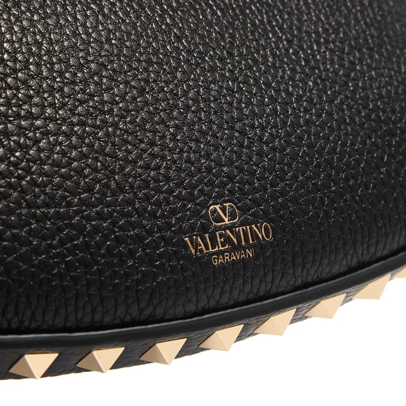Valentino Garavani Sac à bandoulière Rockstud Mini Hobo Nero(Image 4)