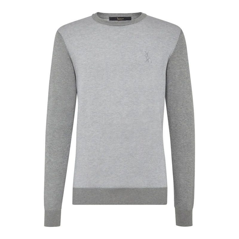BILLIONAIRE  Rundhalspullover Double B grau