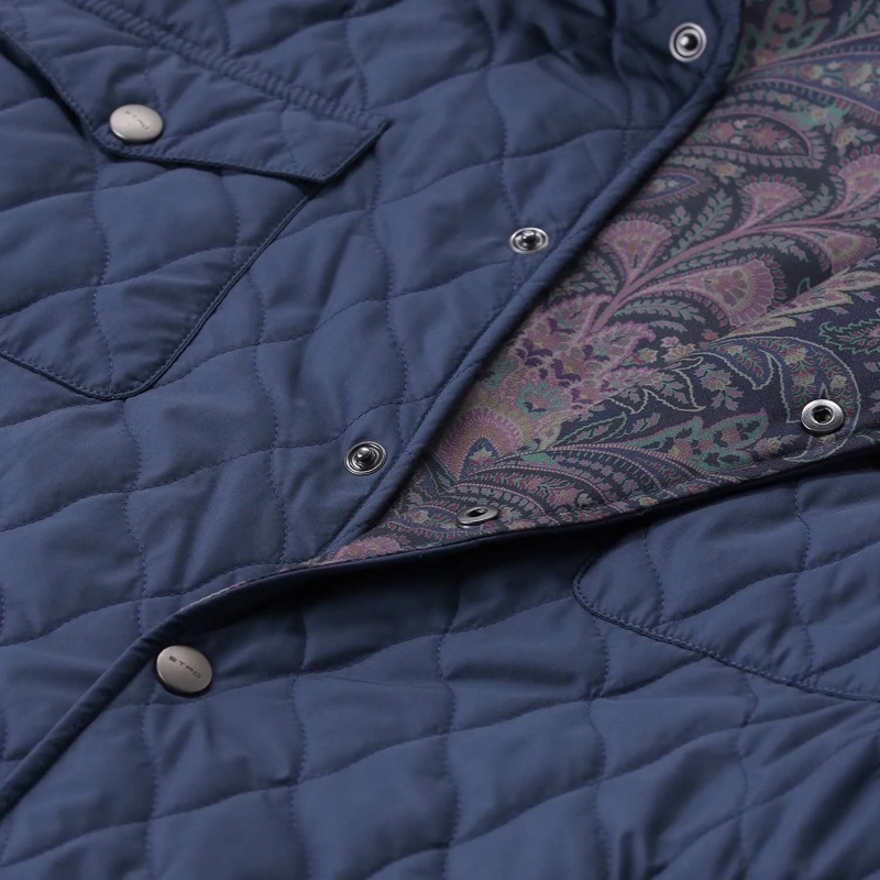 Etro Veste de transition Leichte Steppjacke blau(Image 3)