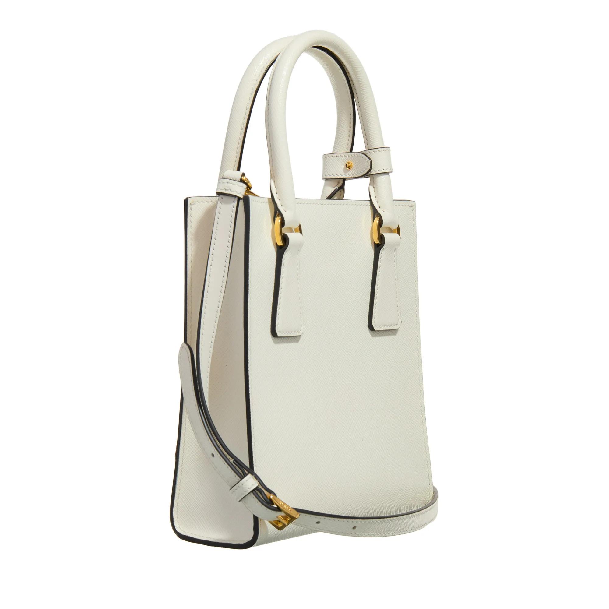 Prada Crossbody bags Mini Tote Double Handle And Strap in crème
