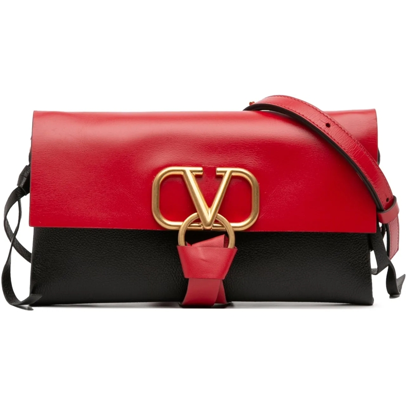 Valentino Garavani Sac à bandoulière Leather VRing Crossbody rot