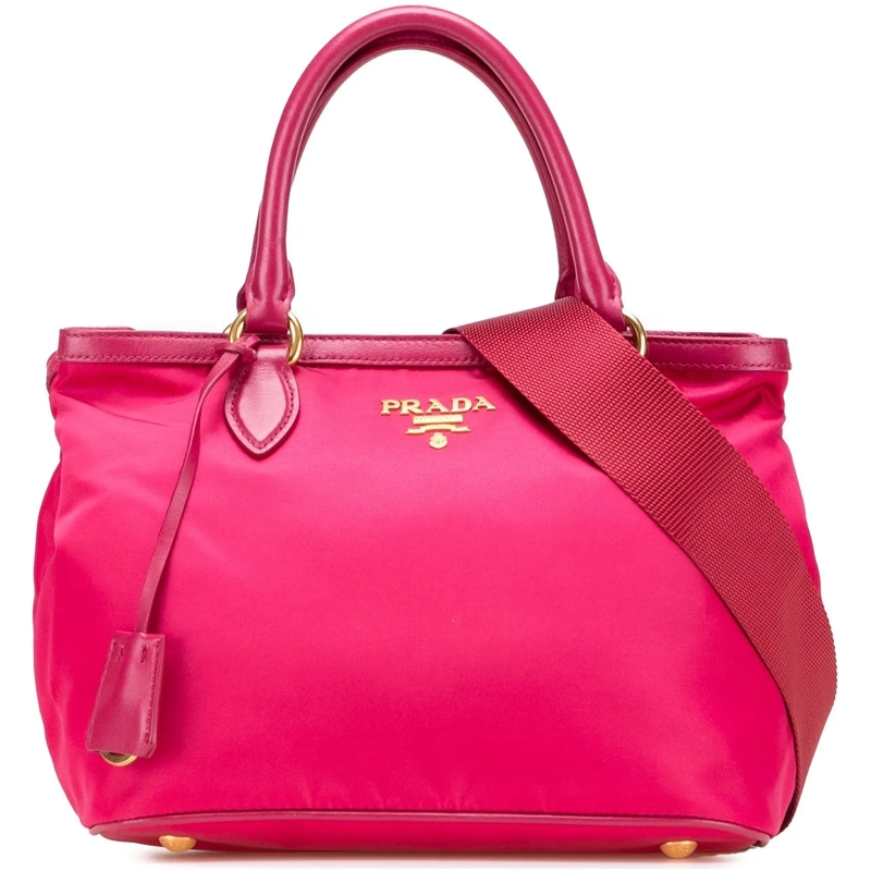 Prada Schultertasche Tessuto Satchel rose