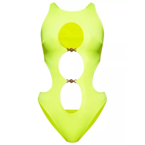 Versace Neon OnePiece Swimsuit Yellow