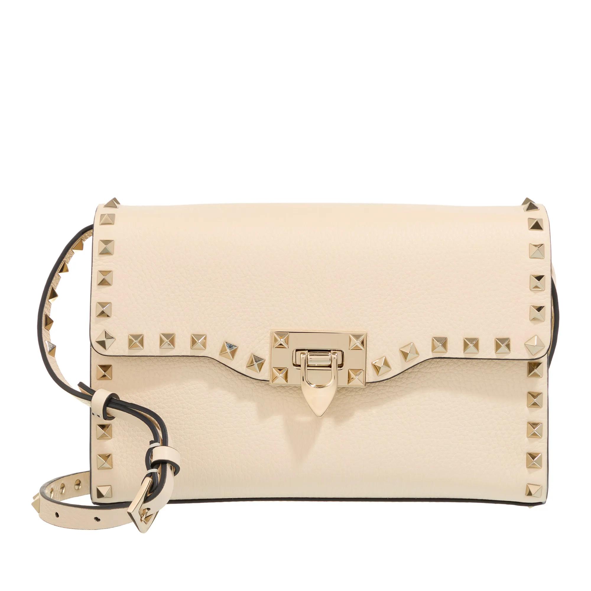 Valentino Garavani Crossbody Bags - Small Shoulder Bag Rockstud - Gr. unisize - in Creme - für Damen