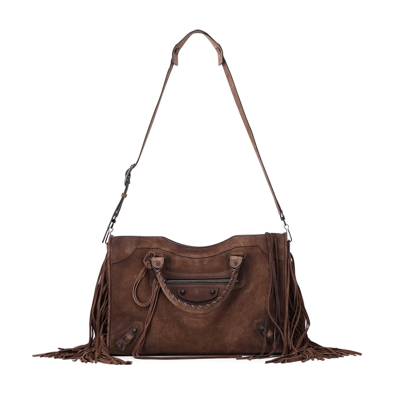 Balenciaga Tote Le City Shopper aus Leder braun