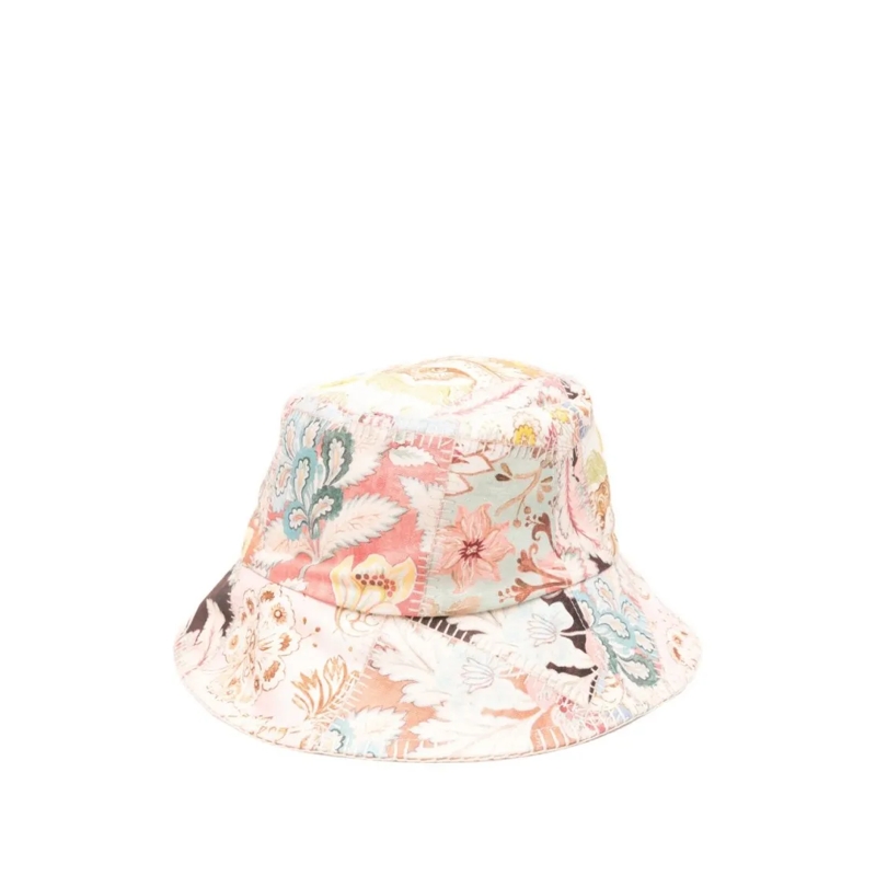 Zimmermann Hoed Floral-Patterned Multicolour Fisherman's Hat Neutrals
