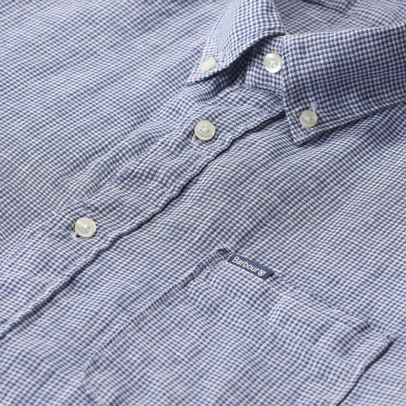 Barbour T-Shirt Hemd Linton aus Leinen beige(Image 6)