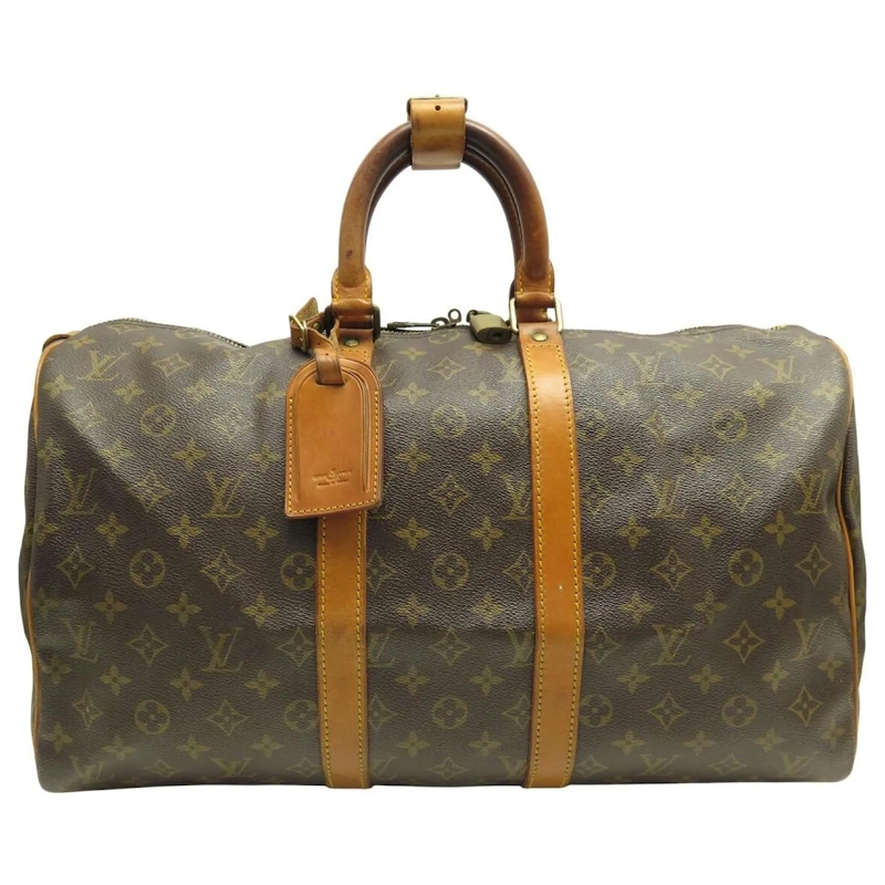 Louis Vuitton Sac marin HANDTASCHE LOUIS VUITTON KEEPALL 45 AUS MONOGRAM-L braun