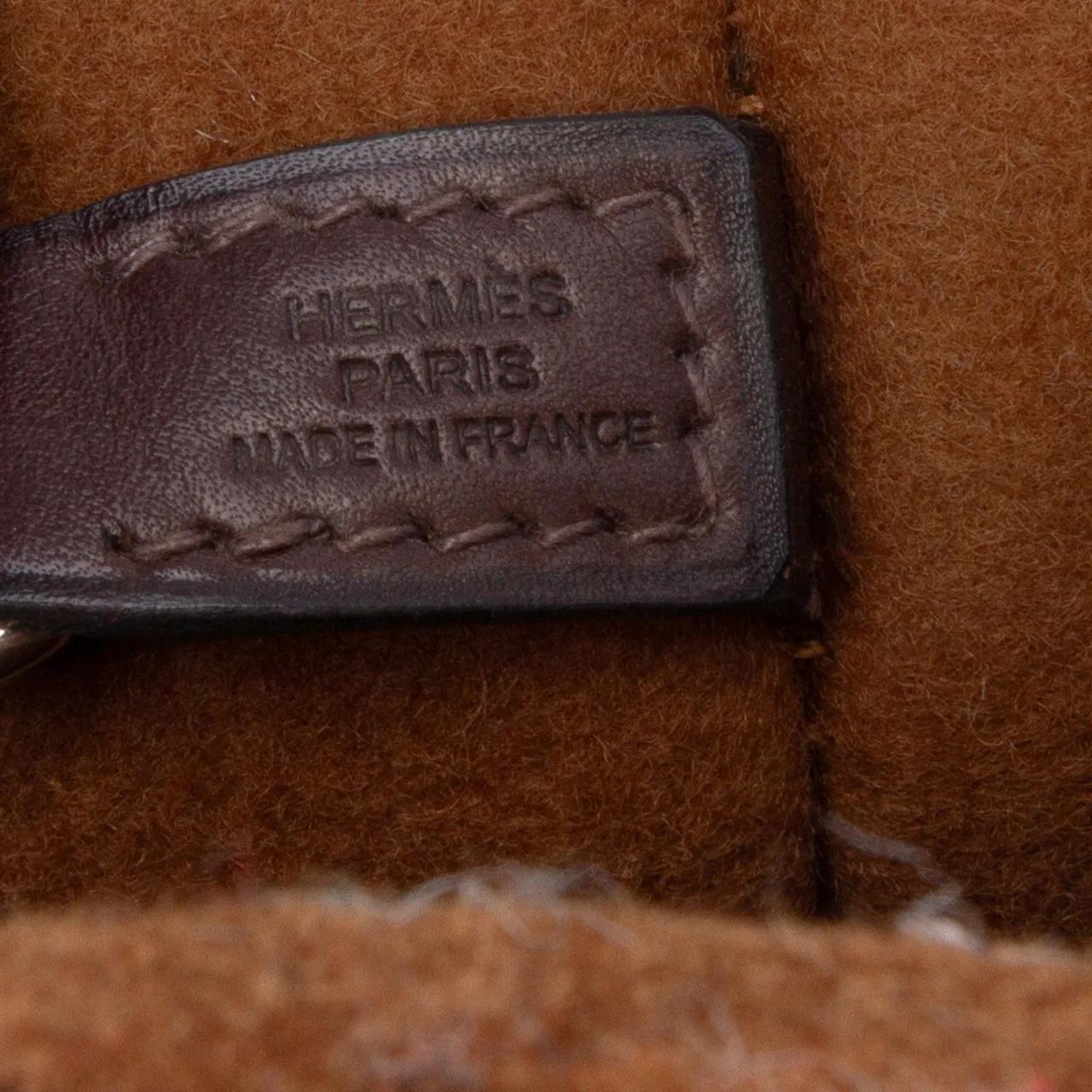 Thumbnail - Hermès Shopper - Printed Felt Carrimi Tote MM - Gr. unisize - in Braun - für Damen