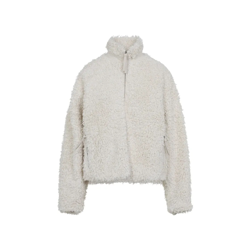 Jil Sander Übergangsjacke Textured White Jacket With High Collar White