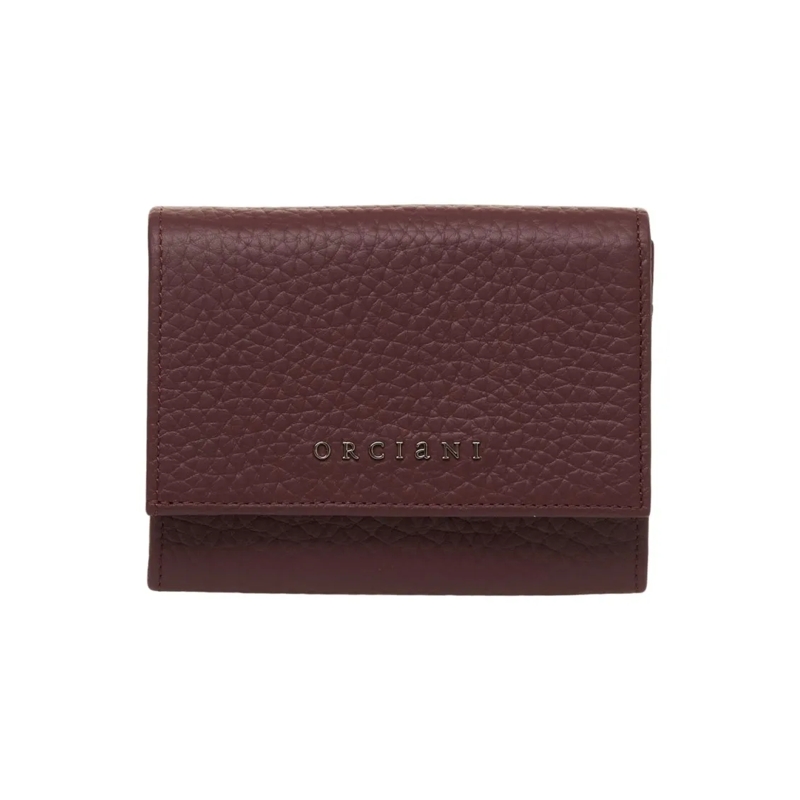 Orciani Geldbörse Hammered Leather Wallet Brown