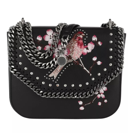 Stella McCartney Falabella Crossbody Box Bag Mini Embroidered Black Borsetta a tracolla