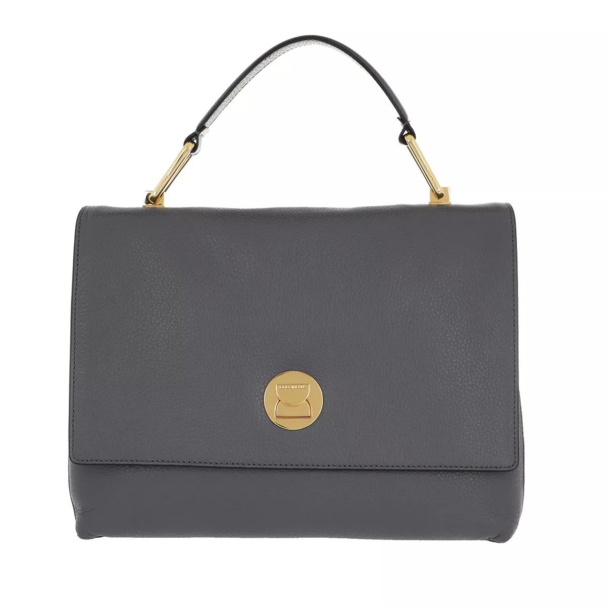 Coccinelle Satchel Bag - Liya Grainy Leather - Gr. unisize - in Grau - für Damen