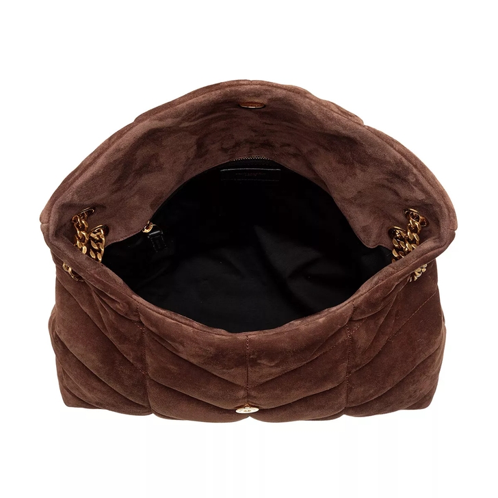 Saint Laurent Bag MNG Puffer M 2358 bark brown/bark brown