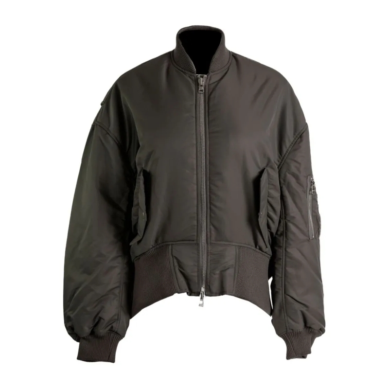 J.W.Anderson  Steel Grey Coat With Zip Fastening Grey