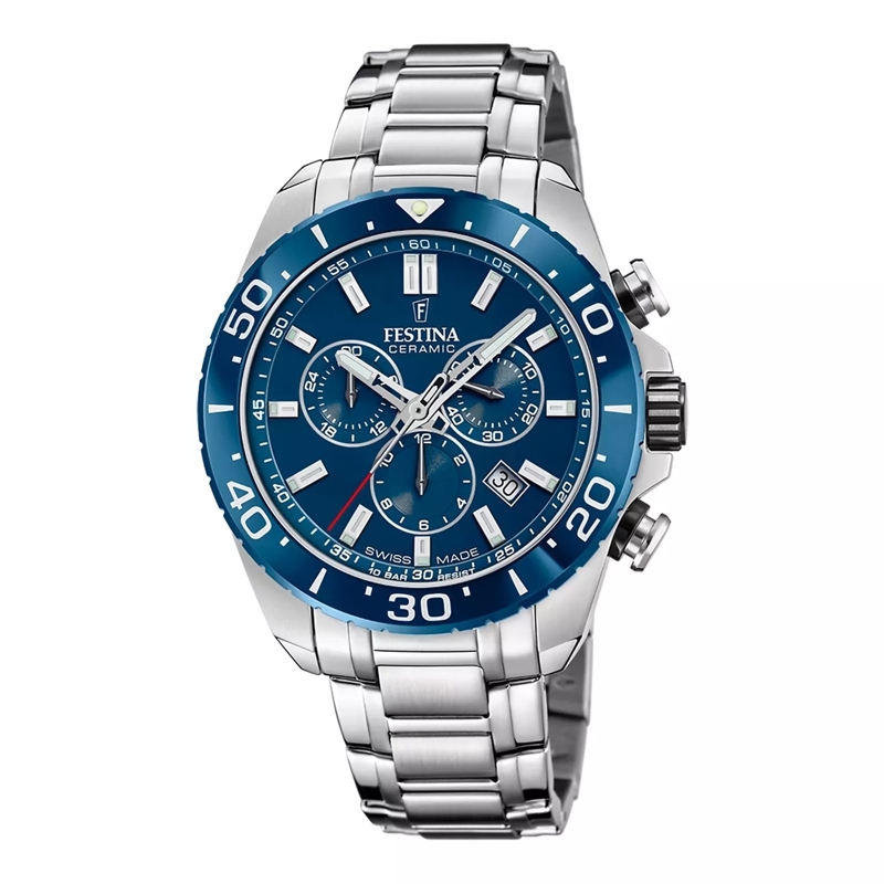 Festina Chronograph Chrono Uhr Silber