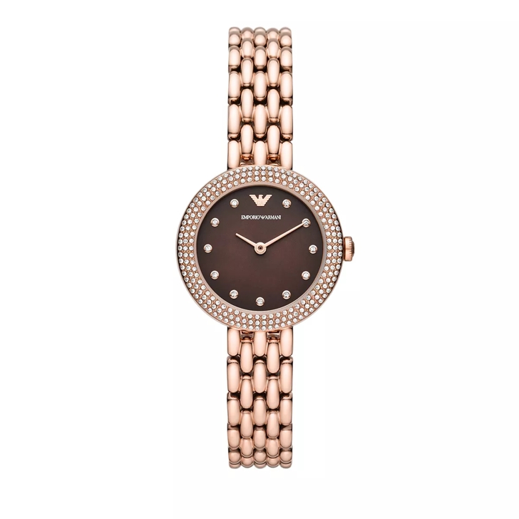 Emporio armani rose new arrivals gold tone ladies watch