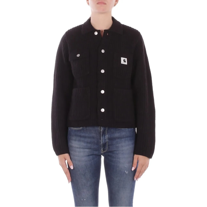 CARHARTT Übergangsjacke CARHARTT WIP W' MICHIGAN CARDIGAN schwarz