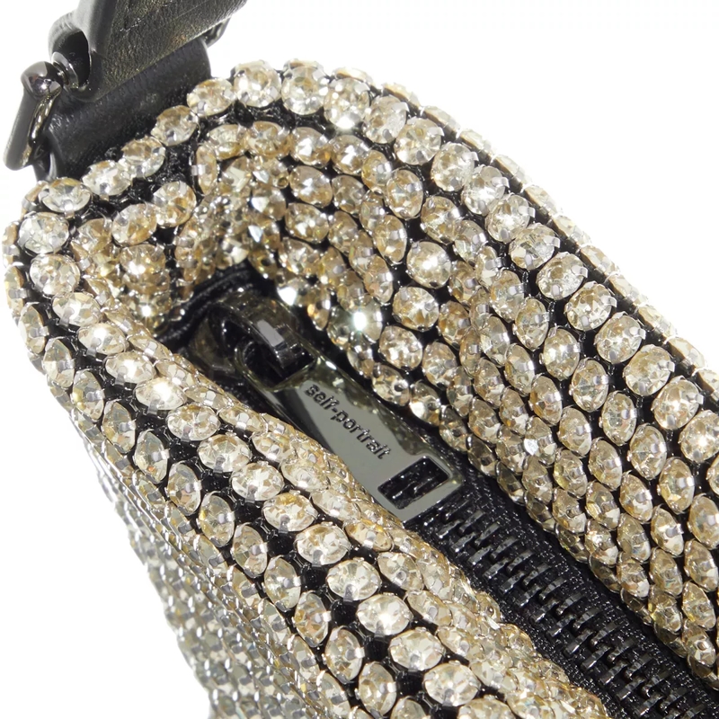 Self Portrait Pochette Diamante Small Hobo Bag Champagne(Image 4)