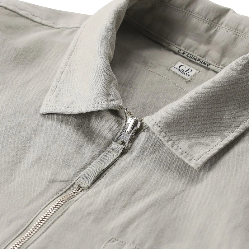 CP Company Übergangsjacke Leichte Jacke aus Baumwolle & Leinen grau(Image 3)