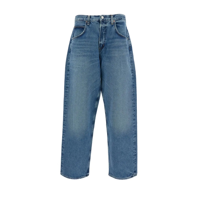 Agolde Jeans Baggy Mid-Rise Jeans With Vintage-Inspired Design Blue