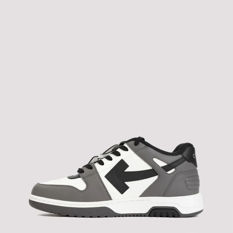 Off-White Lage-top sneaker Dark Grey Leather Sneakers Grey