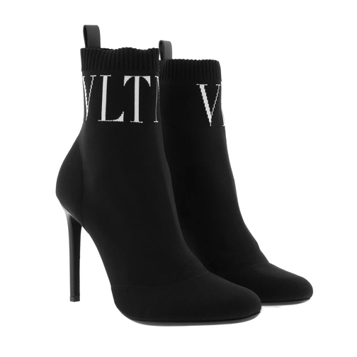 Valentino Garavani VLTN Sock Boots Black/White/Black Ankle Boot