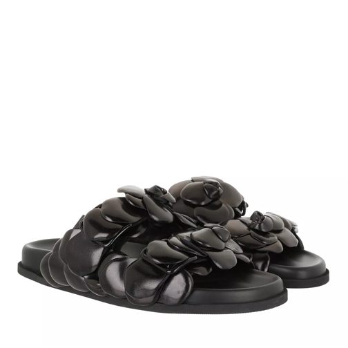 Valentino Garavani Atelier 03 Rose Edition Slides Leather Black Sandaler